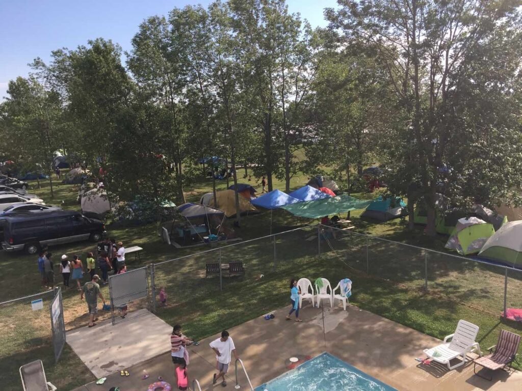 Camping 1 Tenting camping Midland show trailer park by Niagara Falls